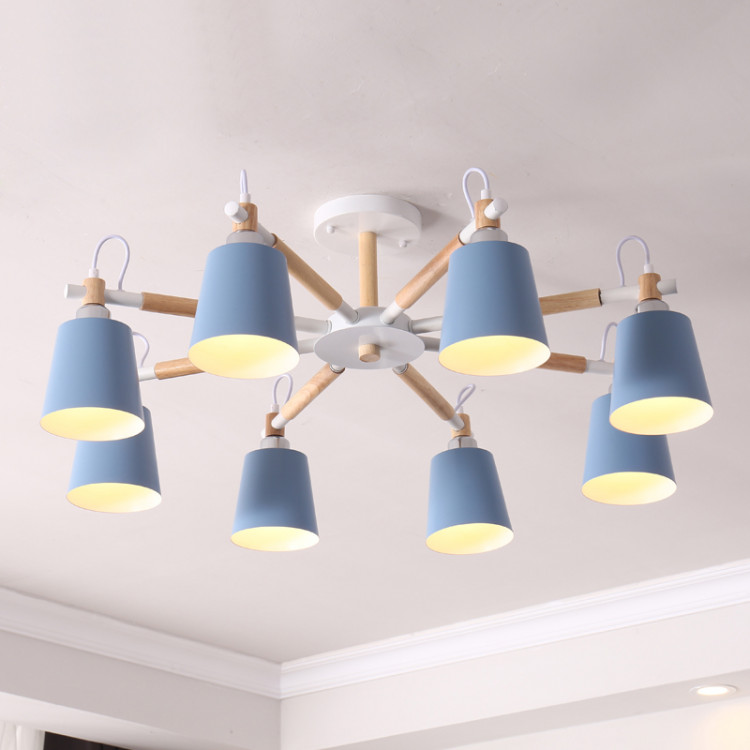 Люстра На Штанге Varda 8 Lamps Blue