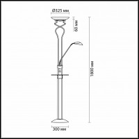 Торшер с полкой подсветкой Odeon Light Axton 2487/F