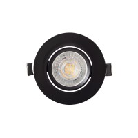 DK3020-BK Встраиваемый светильник, IP 20, 10 Вт, GU5.3, LED, черный, пластик