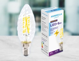 Лампа светодиодная Ambrella С37 E14 6Вт 4200K 202124