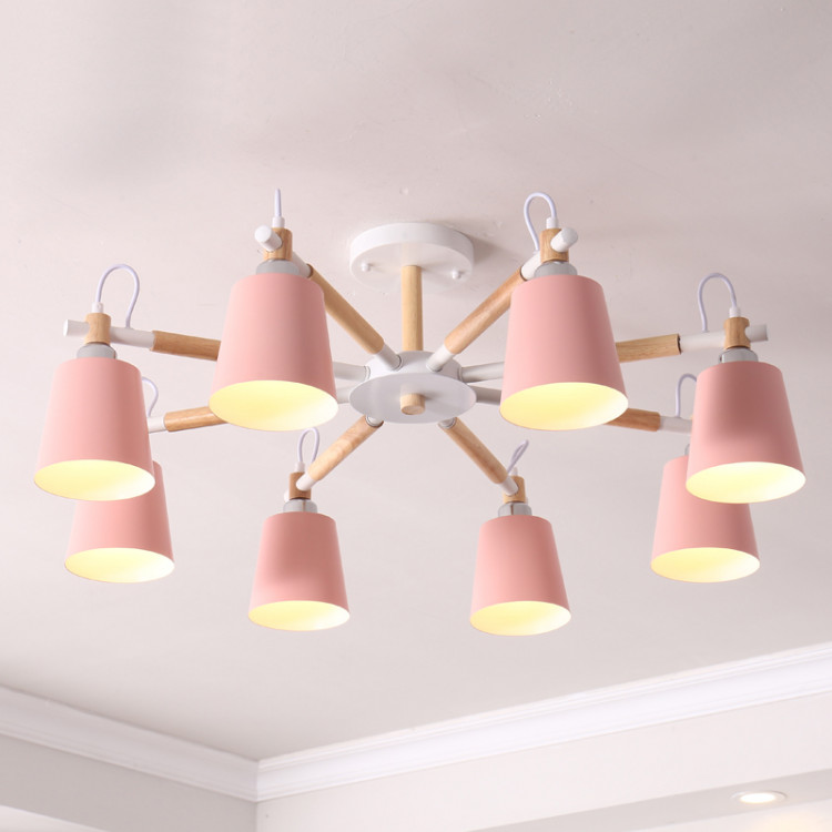 Люстра На Штанге Varda 8 Lamps Pink