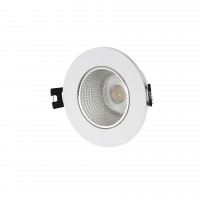 DK3061-WH+CH Встраиваемый светильник, IP 20, 10 Вт, GU5.3, LED, белый/хром, пластик