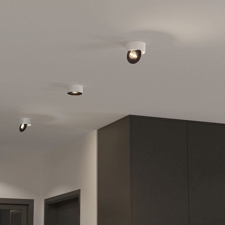 Накладной светильник Elektrostandard Glide Glide 8W белый/черный (25100/LED)