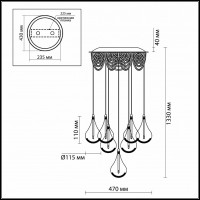 Подвесной светильник Odeon Light Alna 2568/13