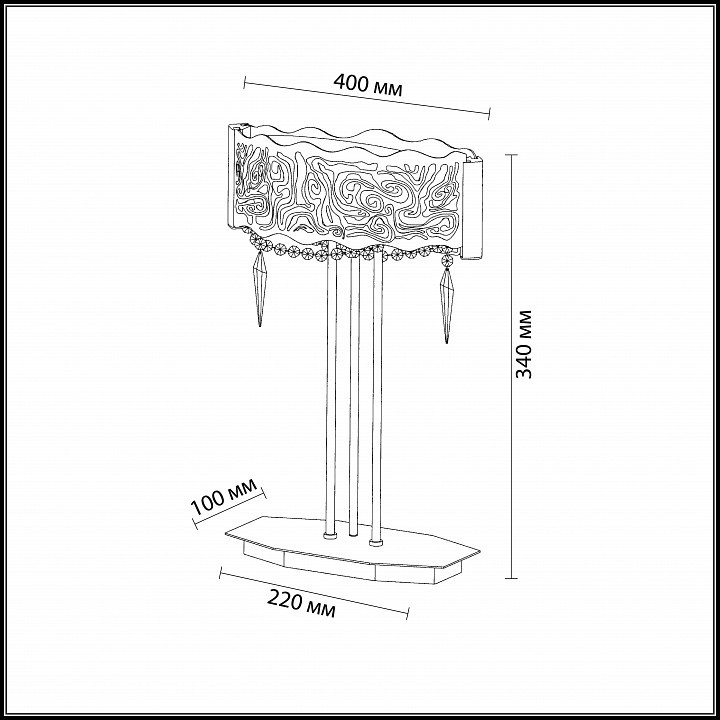 Настольная лампа декоративная Odeon Light Sinti 2243/2T