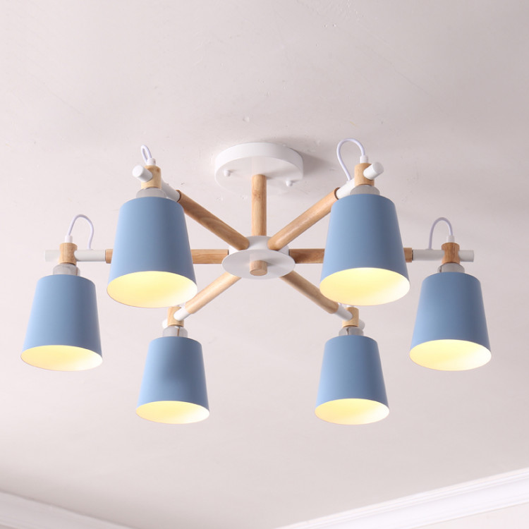 Люстра На Штанге Varda 6 Lamps Blue By Imperiumloft