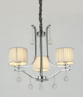 Хрустальная подвесная люстра Lumina Deco Fontenea LDP 8443-3 CHR