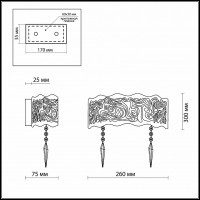 Накладной светильник Odeon Light Sinti 2243/2W