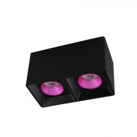 DK3085-BK+PI Светильник накладной IP 20, 10 Вт, GU5.3, LED, черный/розовый, пластик