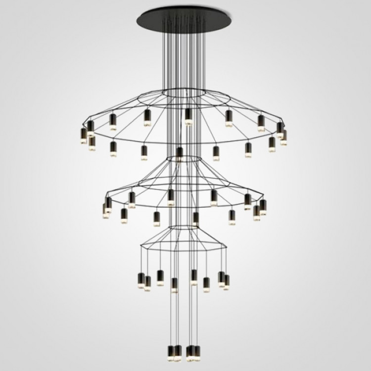 Люстра Vibia Wireflow Chandelier 0378 Led Suspension 42 Lamp By Imperiumloft