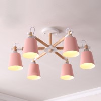 Люстра На Штанге Varda 6 Lamps Pink