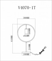 Настольная лампа декоративная Moderli Nasty V4070-1T