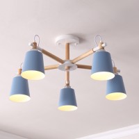 Люстра На Штанге Varda 5 Lamps Blue