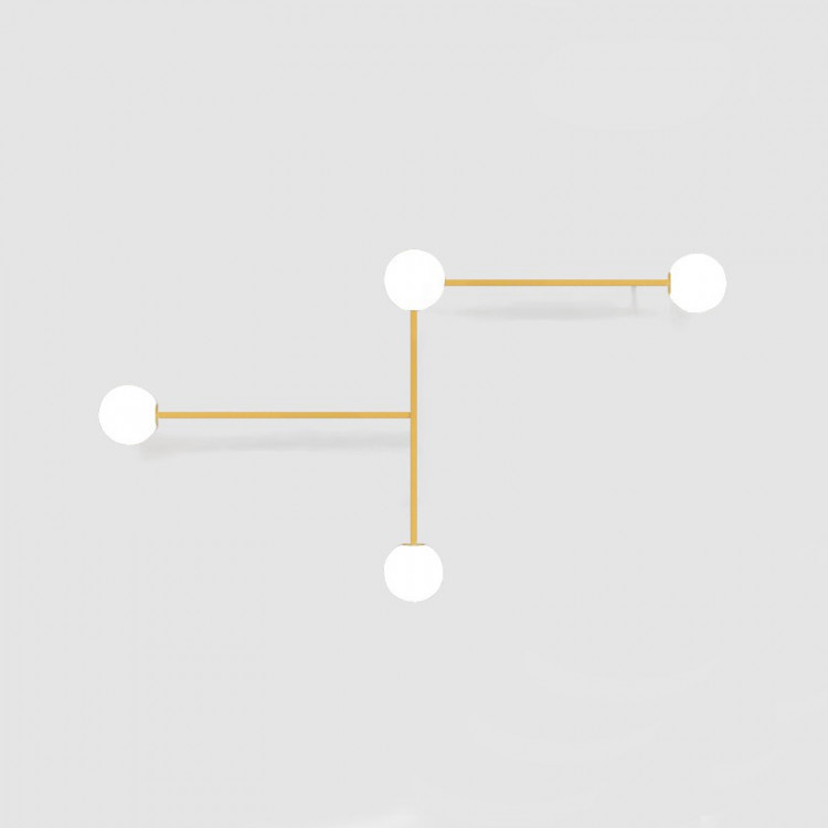 Настенный Светильник Lines 4 Золото By Imperiumloft