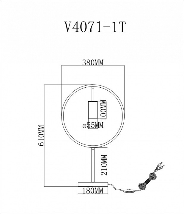 Настольная лампа декоративная Moderli Nasty V4071-1T