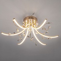 Потолочная люстра Eurosvet Sacura 90087/6 золото 42W