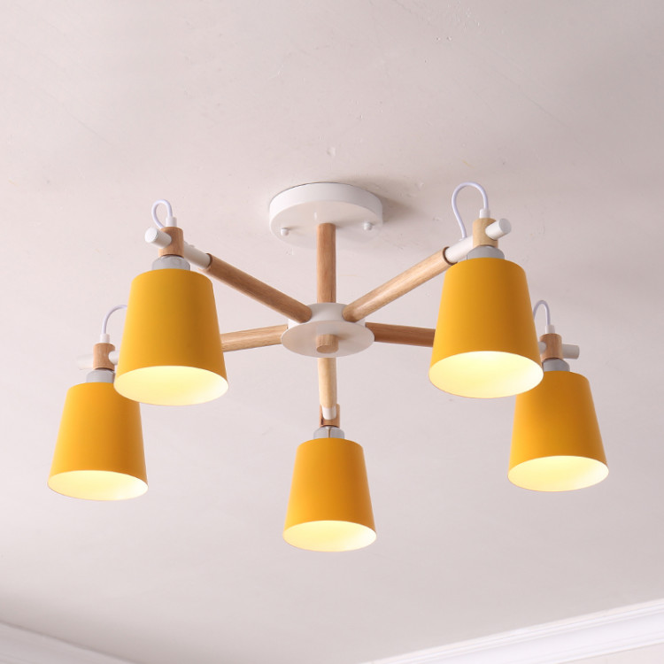 Люстра На Штанге Varda 5 Lamps Yellow