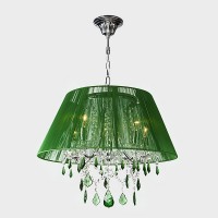 Подвесной светильник Eurosvet Emerald 3125/5 хром/зелёный Strotskis