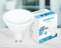 Лампа светодиодная Ambrella MR16 GU10 8Вт 4200K 207794