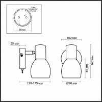 Бра Odeon Light Moss 2176/1W