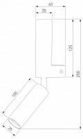 Бра с подсветкой Eurosvet Pitch 40020/1 LED черный