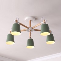 Люстра На Штанге Varda 5 Lamps Green