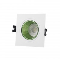 DK3071-WH+GR Встраиваемый светильник, IP 20, 10 Вт, GU5.3, LED, белый/зеленый, пластик