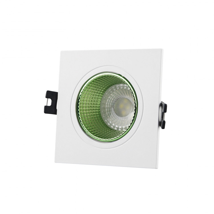 DK3071-WH+GR Встраиваемый светильник, IP 20, 10 Вт, GU5.3, LED, белый/зеленый, пластик