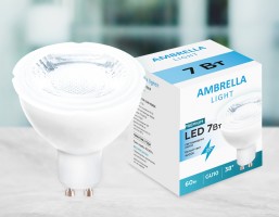 Лампа светодиодная Ambrella MR16 GU10 7Вт 4200K 207864