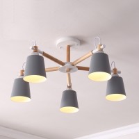 Люстра На Штанге Varda 5 Lamps Grey