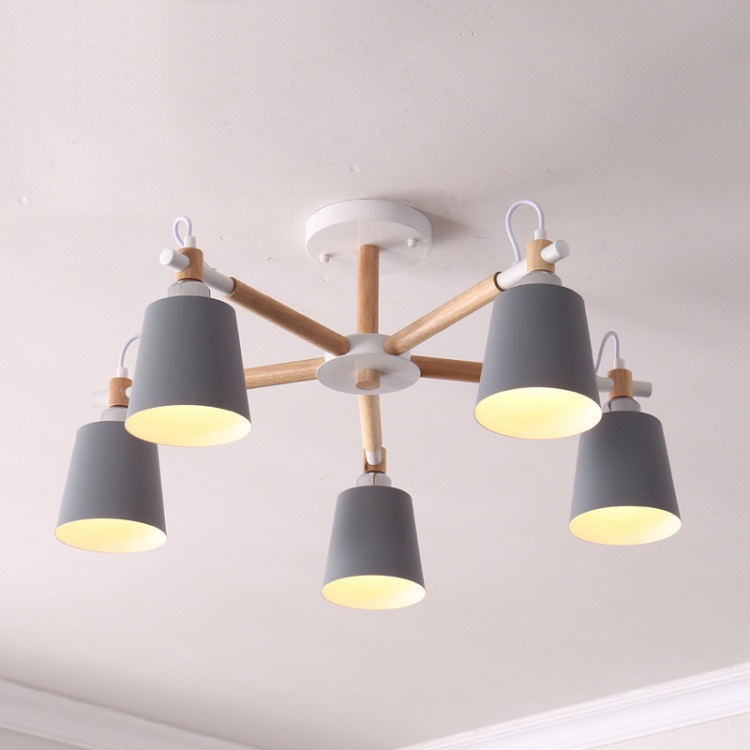 Люстра На Штанге Varda 5 Lamps Grey