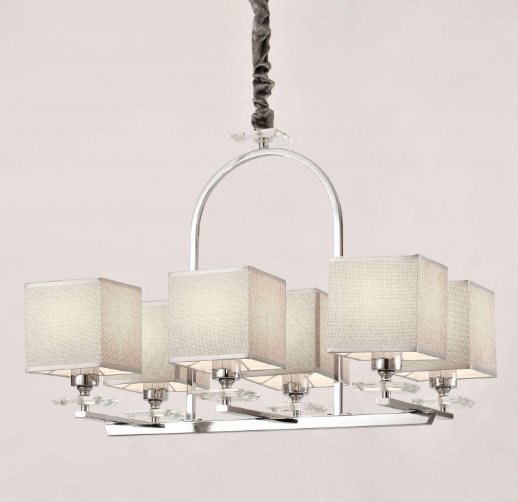 Хрустальная подвесная люстра Lumina Deco Liniano LDP 17100-6 CHR