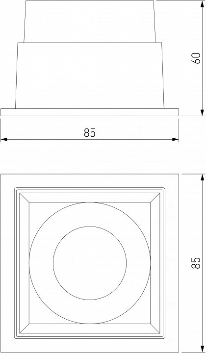 Встраиваемый светильник Elektrostandard Quadro 25085/LED
