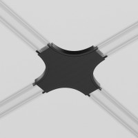 Соединитель X-образный для треков накладных Maytoni Accessories for tracks Radity TRA084CX-11B