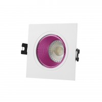 DK3071-WH+PI Встраиваемый светильник, IP 20, 10 Вт, GU5.3, LED, белый/розовый, пластик