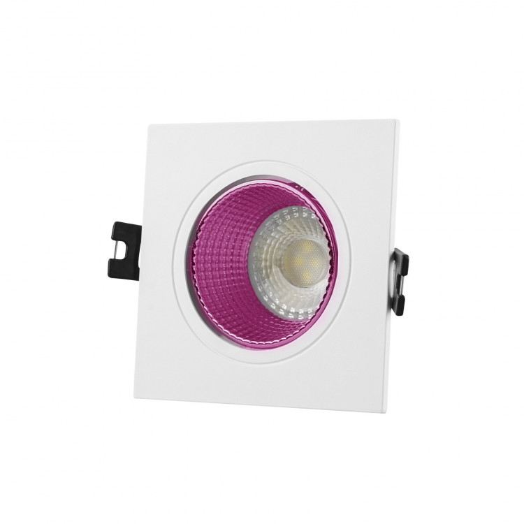 DK3071-WH+PI Встраиваемый светильник, IP 20, 10 Вт, GU5.3, LED, белый/розовый, пластик