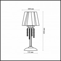 Настольная лампа декоративная Odeon Light Meleza 2565/1T