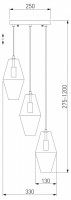 Подвесной светильник Eurosvet Prism 50236/3 прозрачный