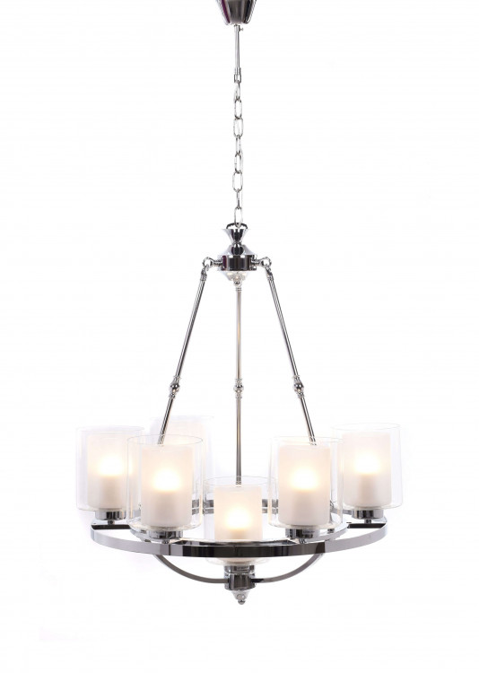 Подвесная люстра Lumina Deco Santini LDP 1220-7 CHR+WT