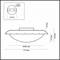 Накладной светильник Odeon Light Zita 2754/3C