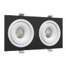 Встраиваемый поворотный светильник LeDron MJ1006 2SQ Black-White LED