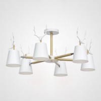 Потолочная Люстра С Рожками Deer B6 White By Imperiumloft