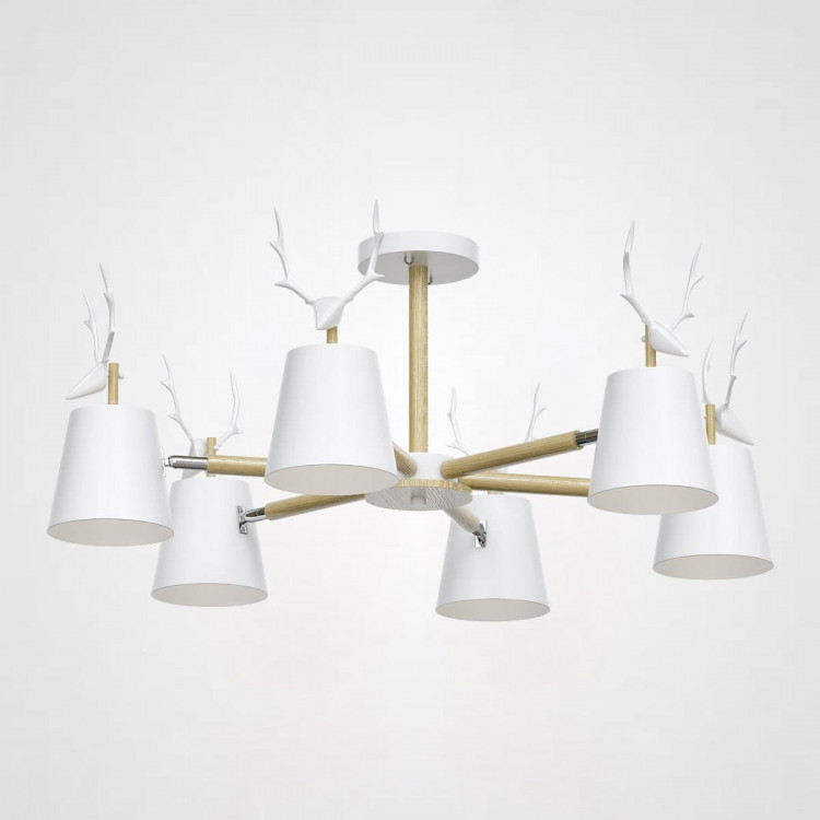 Потолочная Люстра С Рожками Deer B6 White By Imperiumloft