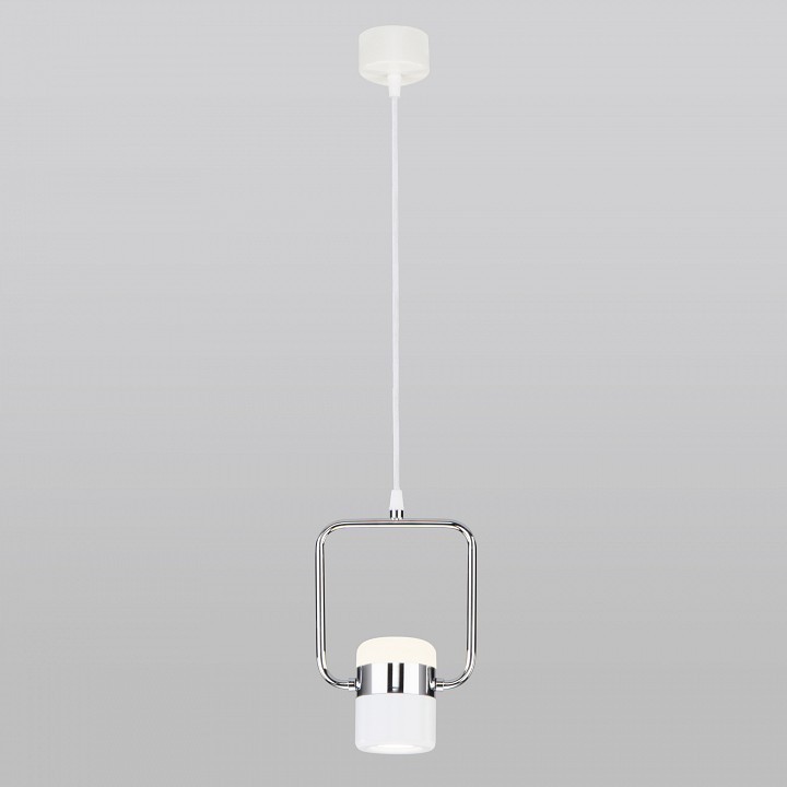 Подвесной светильник Eurosvet Oskar 50165/1 LED хром/белый