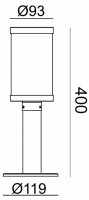 Наземный низкий светильник Escada Urban 30003G/01