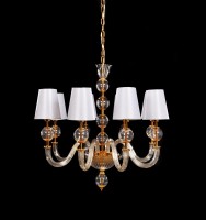 Хрустальная подвесная люстра Lumina Deco STEFANEA LDP 5012-8 WT