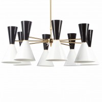 Люстра Cairo Chandelier 8 Arm Black And White By Imperiumloft