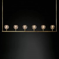 Люстра Rh Boule De Cristal Linear Chandelier 6 Bronze By Imperiumloft