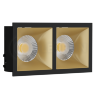 Светильник встраиваемый RISE KIT 2 Black-Gold LeDron составной под сменную лампу
