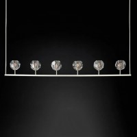 Люстра Rh Boule De Cristal Linear Chandelier 6 Nickel By Imperiumloft